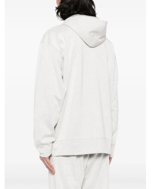 Lardini White Zip-Up Hoodie for men