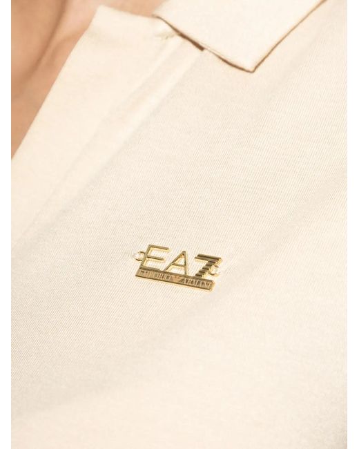 EA7 Natural V-Neck T-Shirt