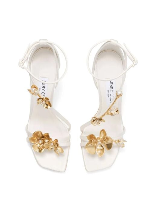 Jimmy Choo Metallic 95Mm Zea Sandals