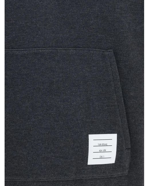 Thom Browne Blue Funnel-Neck Buttoned Sweater for men