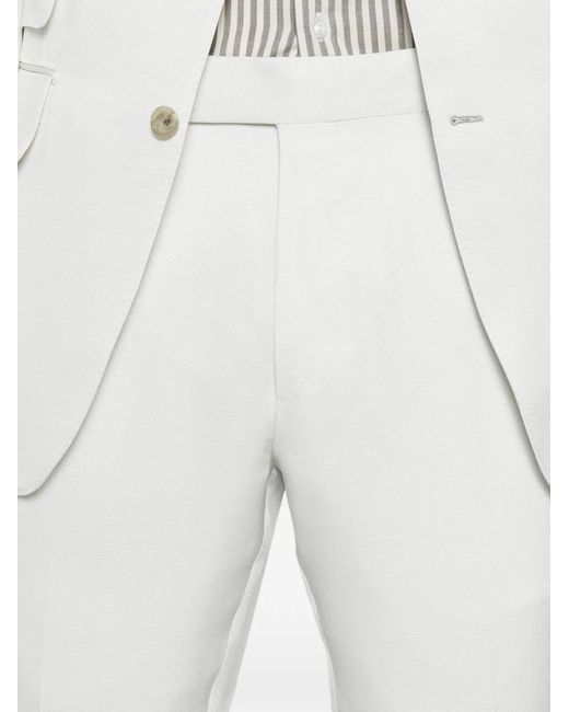 Tom Ford White Side-Adjuster Pressed-Crease Trousers for men