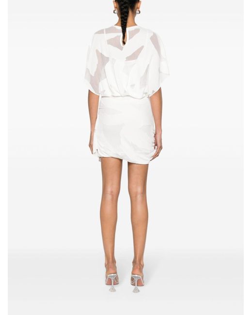 IRO White Seona Semi-sheer Minidress