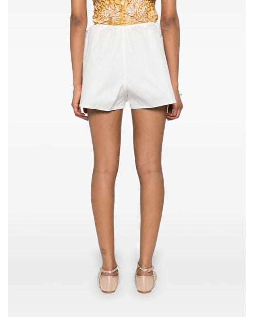 Ioana Ciolacu White Peony Shorts Mit Rüschen