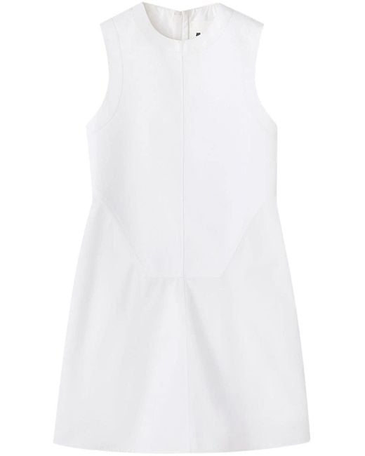 Jil Sander Mini-jurk Met Vlakken in het White