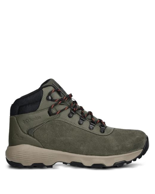 Columbia Brown Newton Wander Logo-Embossed Boots for men