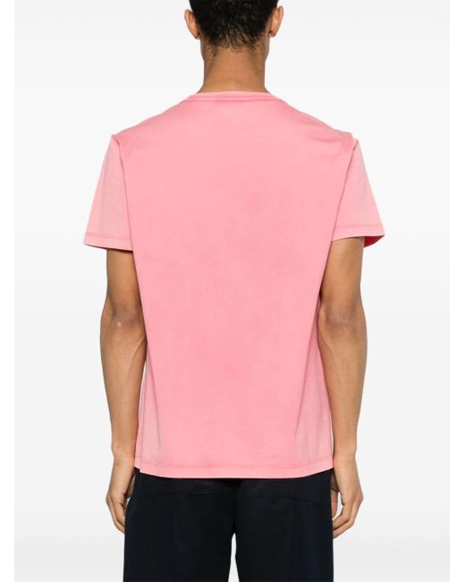 Roberto Collina Pink Shortsleeved Cotton T-shirt for men