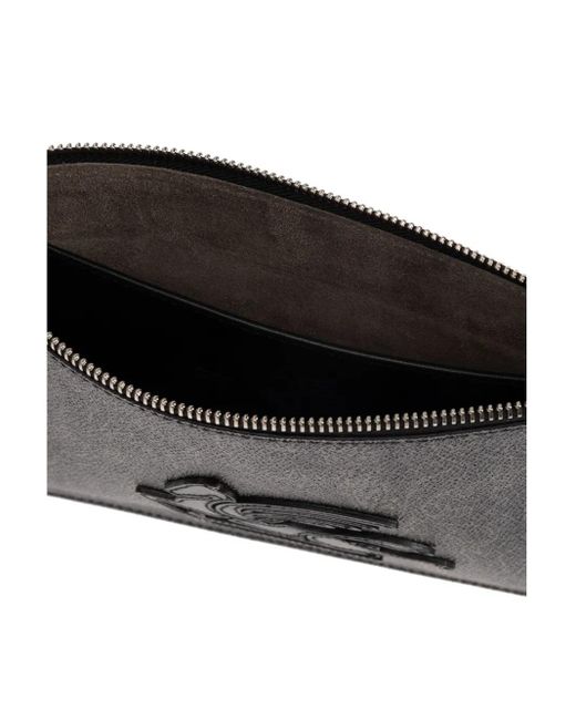 Etro Black Pegasu Patch Clutch Bag for men