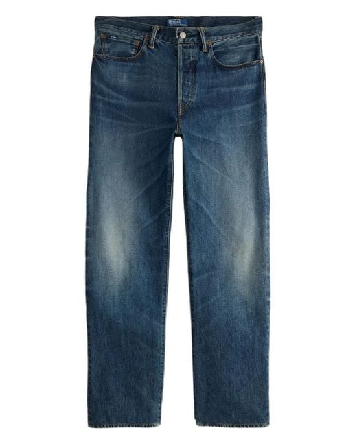 メンズ Polo Ralph Lauren フェイデッド ストレートジーンズ Blue