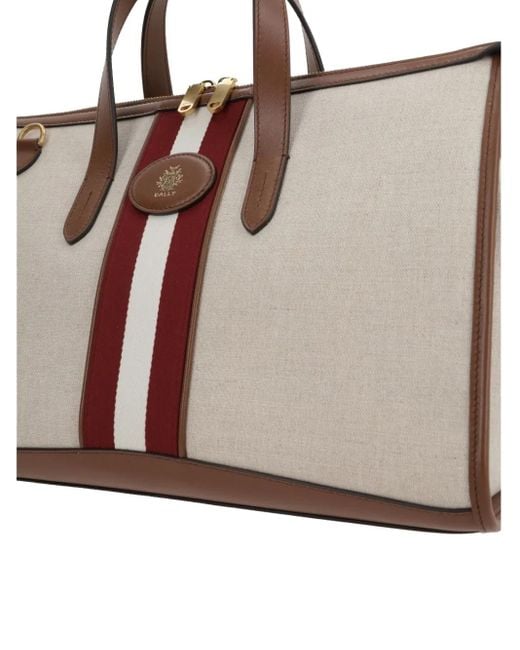 トートバッグ Bally Beckett N S Tote Bag In Canvas Bally Beckett Tote Bag in Brown | Lyst