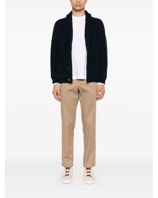 Fedeli Blue Terminillo Cardigan for men