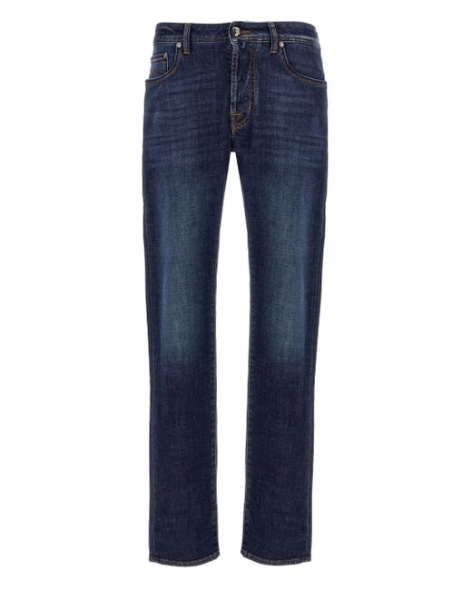 Jeans Slim Con Cinque Tasche di Jacob Cohen in Blue da Uomo