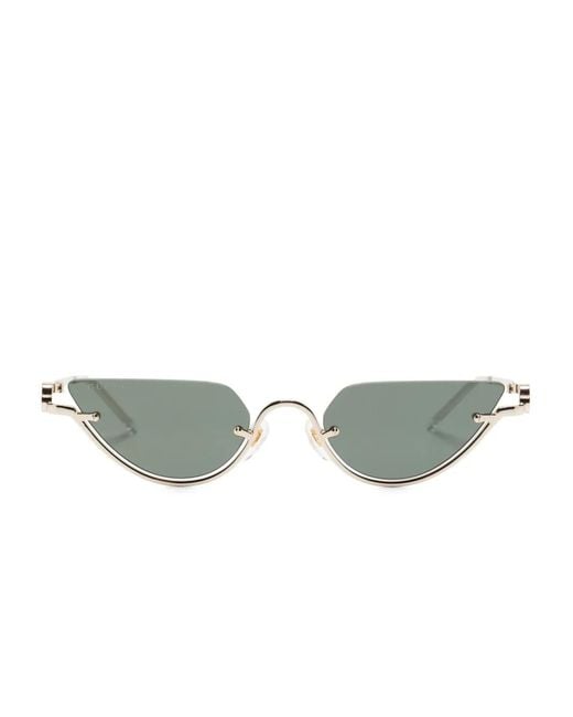 Gucci Green Gg1603S Cat-Eye Frame Sunglasses