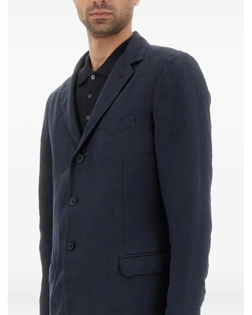 120% Lino Blue Single-Breasted Suit for men
