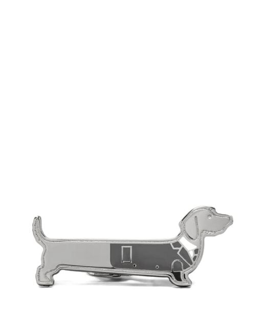 Thom Browne White Sterling Limousine Hector Suit Tie Bar for men