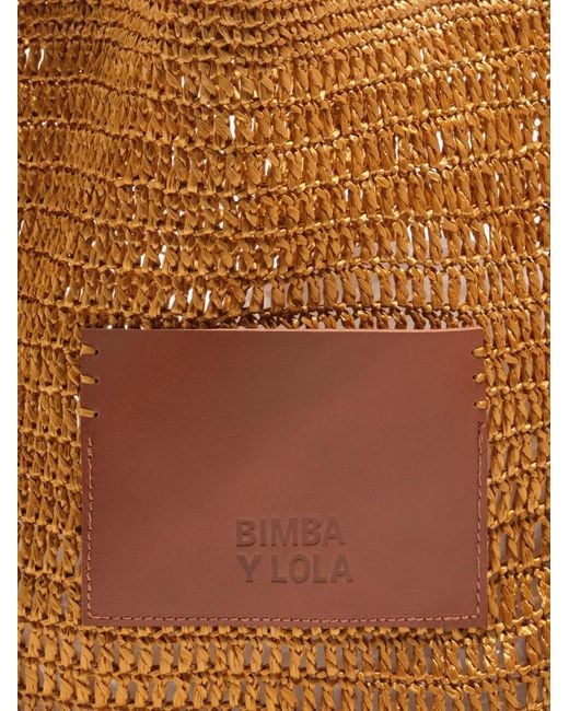 Bimba Y Lola Brown Large Plaited Bag