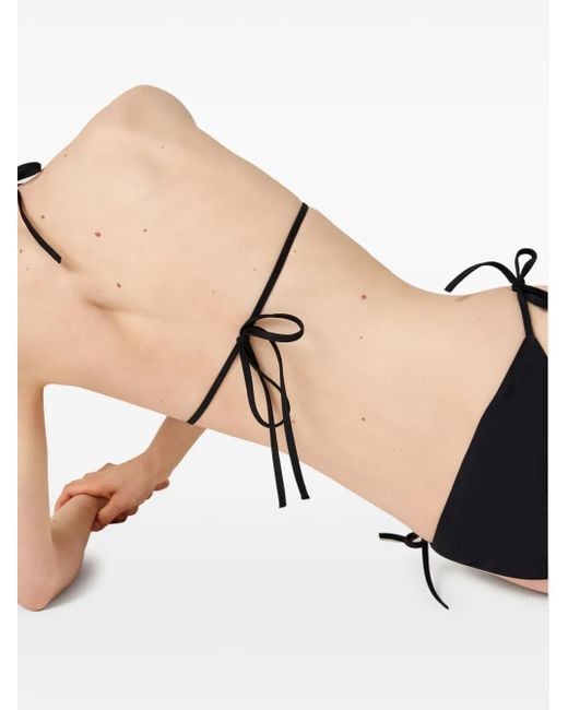 Miu Miu Black Jersey Bikini Bottoms