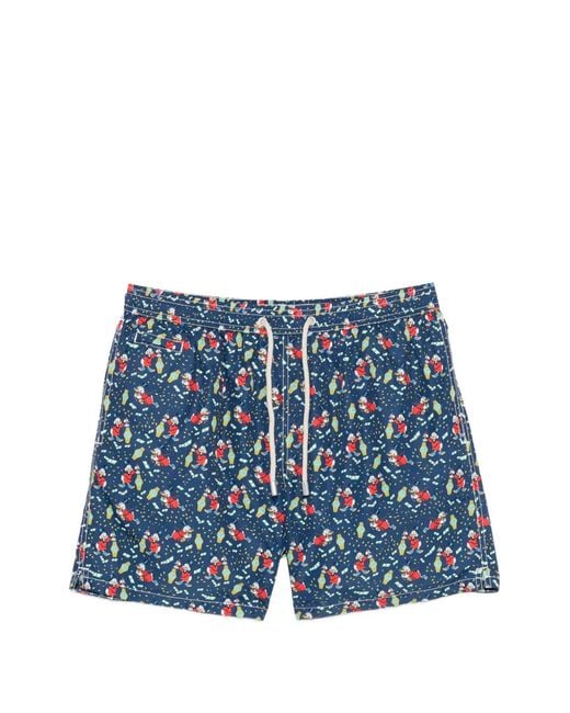 Mc2 Saint Barth Blue X Disney Scrooge Mcduck-Print Swim Shorts for men