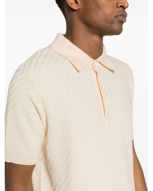 Brioni Natural Short-Sleeve Polo Shirt for men