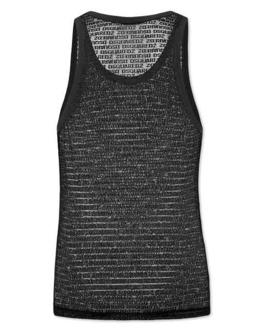 DSquared² Black Heritage Tank Top for men
