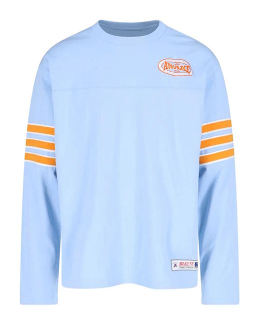メンズ AWAKE NY Striped Long-sleeve T-shirt Blue