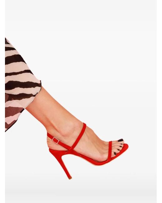 SMILING SHOES Red 90Mm Dalma Suede Sandals