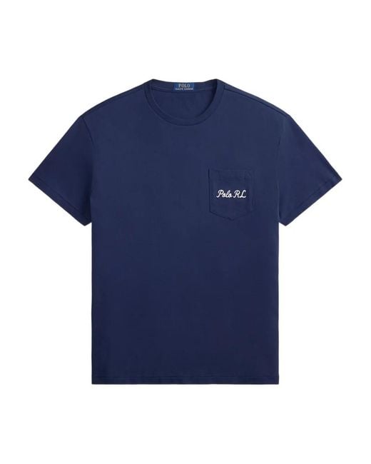 Polo Ralph Lauren Blue Polo Bear Pocket T-Shirt for men
