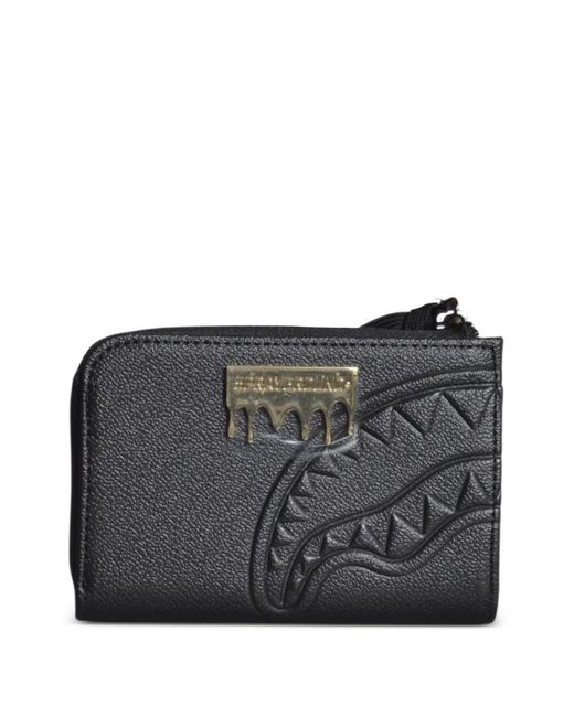 Sprayground Gray Shark Mouth Embossed Wallet