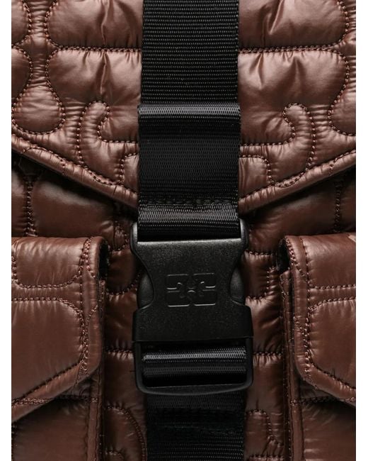 Ganni Brown Quilted Re-Tech Backpack