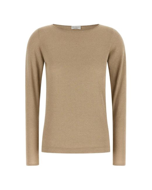 Brunello Cucinelli Natural Sparkling Sweater