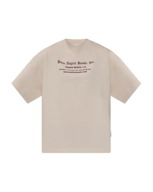 Palm Angels White Graphic Crew-Neck T-Shirt