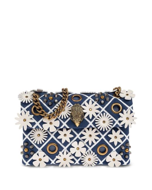 Kurt Geiger Kensington フローラル ショルダーバッグ S Blue