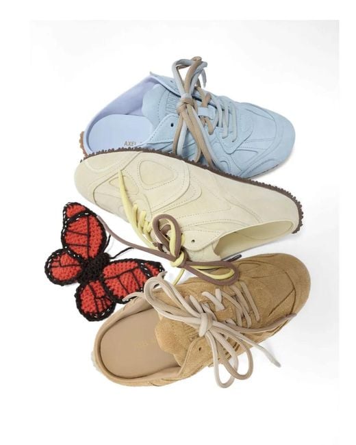 Axel Arigato White Slow Lace-Up Suede Mules