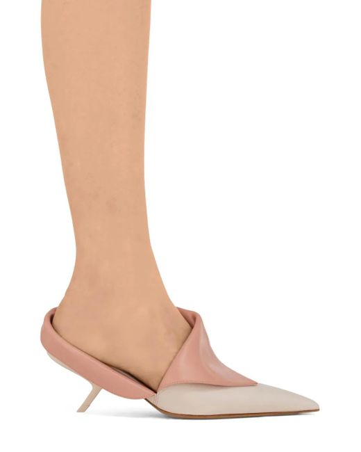 Ferragamo Pink Eva Mules Mit Spitzer Kappe