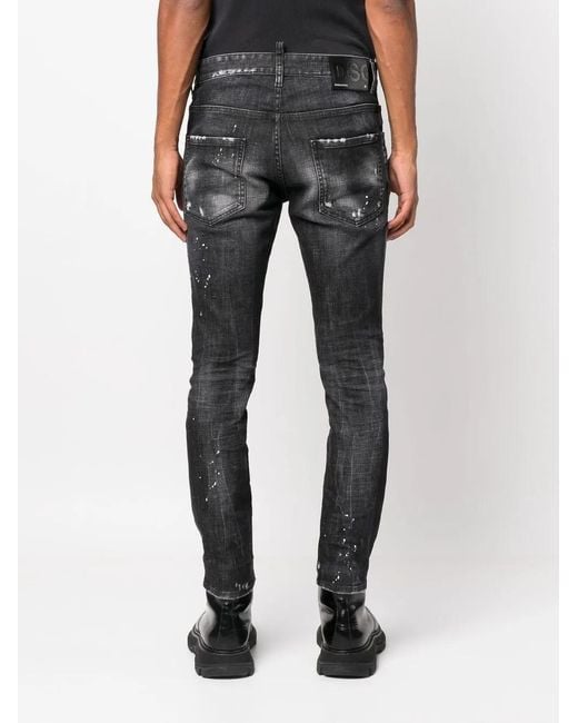 DSquared² Gerafelde Jeans in het Black voor heren