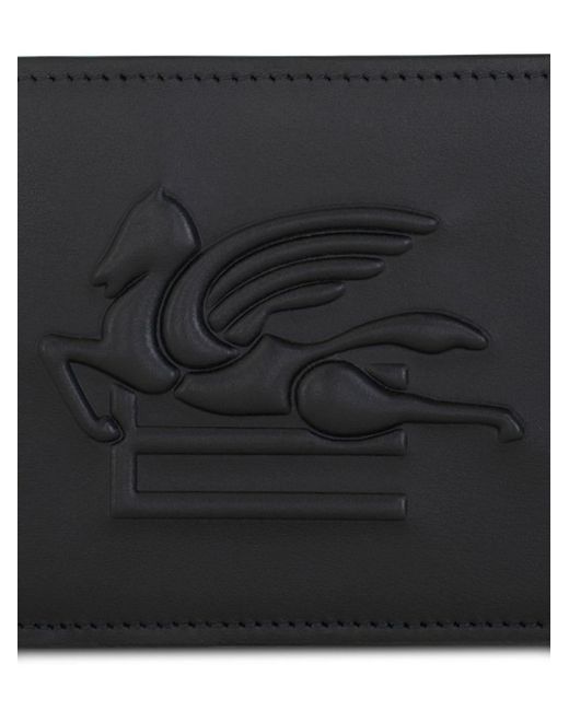 Etro Black Pegaso-motif Leather Wallet for men