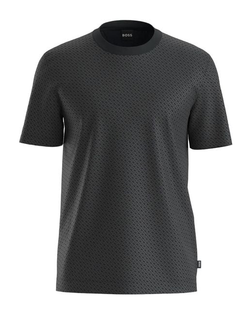 BOSS メンズ ブラック パターン Tシャツの通販はau PAY マーケット
