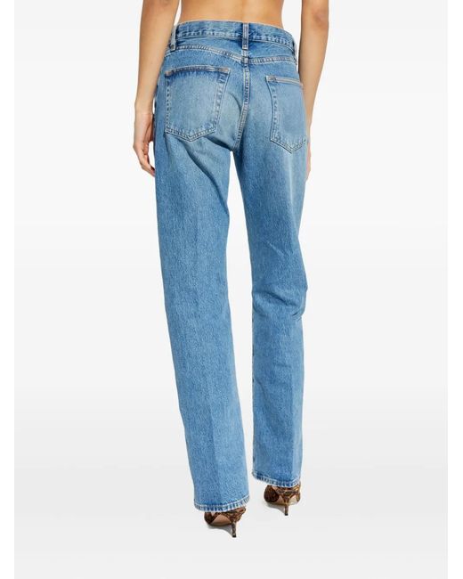 FRAME Blue Buttoned Jeans