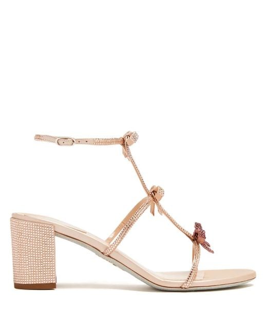 Rene Caovilla Natural Caterina Crystal-Embellished Sandals