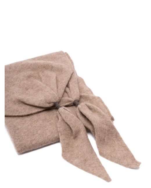 Brunello Cucinelli Natural Cashmere Scarf