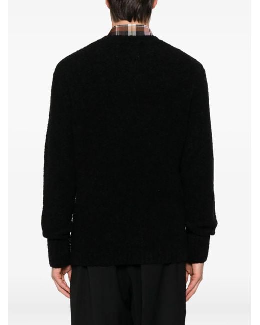 Seven Gauge Black Pullover mit Rundhalsausschnitt