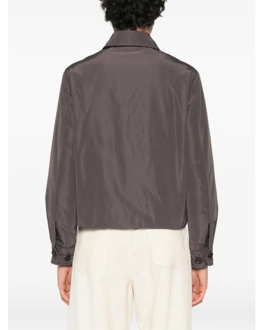 Aspesi Brown Button-Up Patch-Pocket Jacket