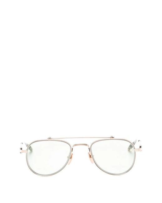Akoni White Calisto Pilot-Frame Sunglasses