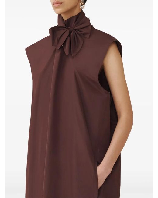 Fabiana Filippi Brown Taffeta Dress