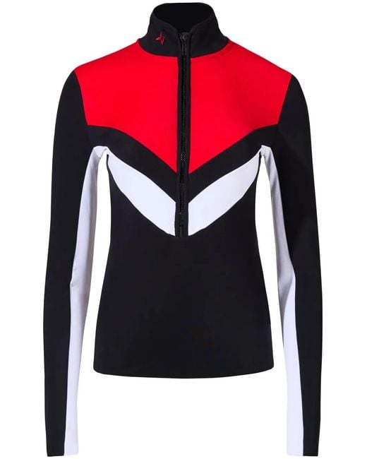 Perfect Moment Black Jg Zip-Up Top