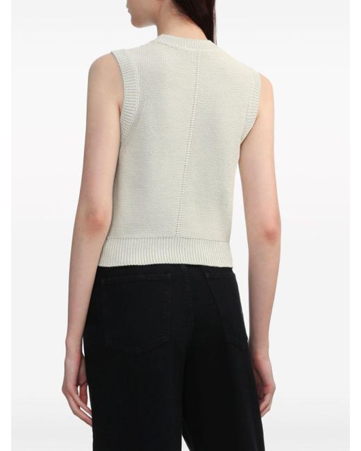 Lemaire Cropped Top in het White