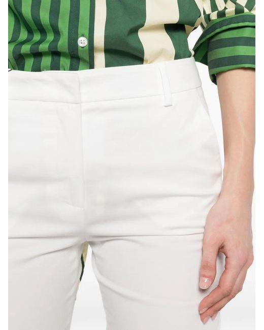 Weekend by Maxmara White Cropped Cigarette Trousers