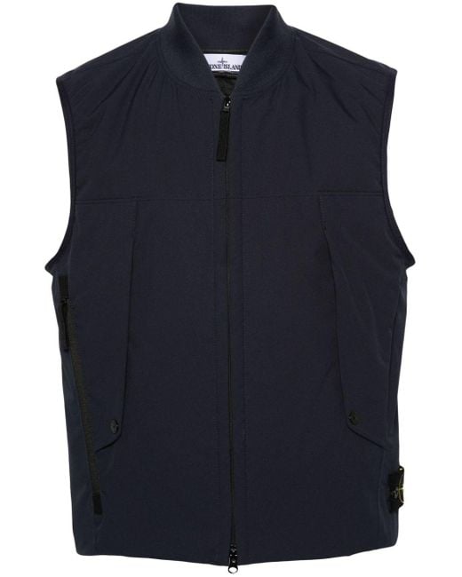 Stone Island Blue Shell-r Insulated Gilet for men