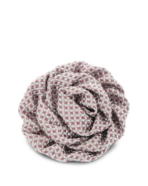 Corneliani White Check-Pattern Pin for men