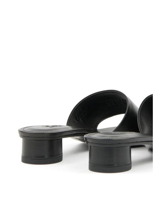 MM6 by Maison Margiela Black Mules With Numerical Graphics