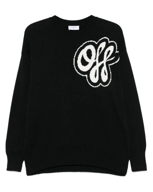 Off-White c/o Virgil Abloh Black Hand-Drawn Script Sweater